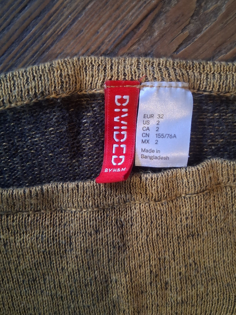 Divided Womens Mustard Crewneck Sweater